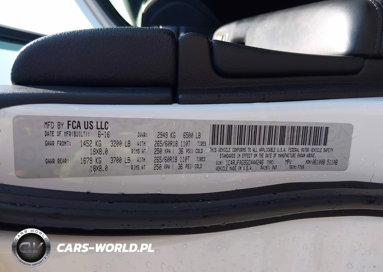 2016 Jeep Grand Cherokee Laredo VIN:1C4RJFAG9GC444246 - 9