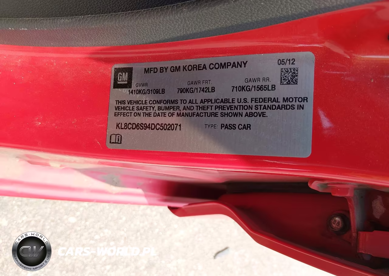 2013 Chevrolet Spark 1Lt Auto VIN:KL8CD6S94DC502071 - 9