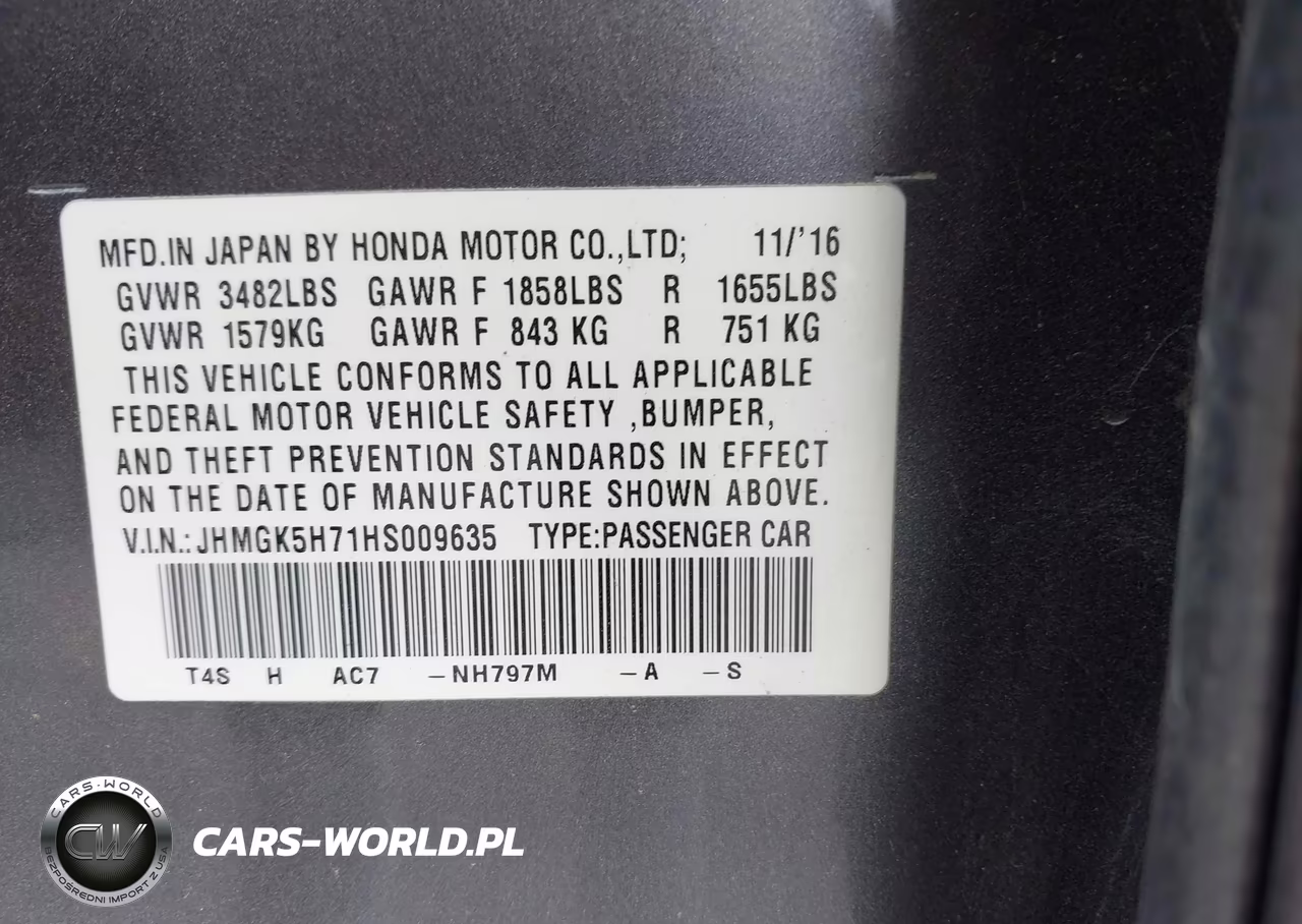 2017 Honda Fit Ex VIN:JHMGK5H71HS009635 - 9