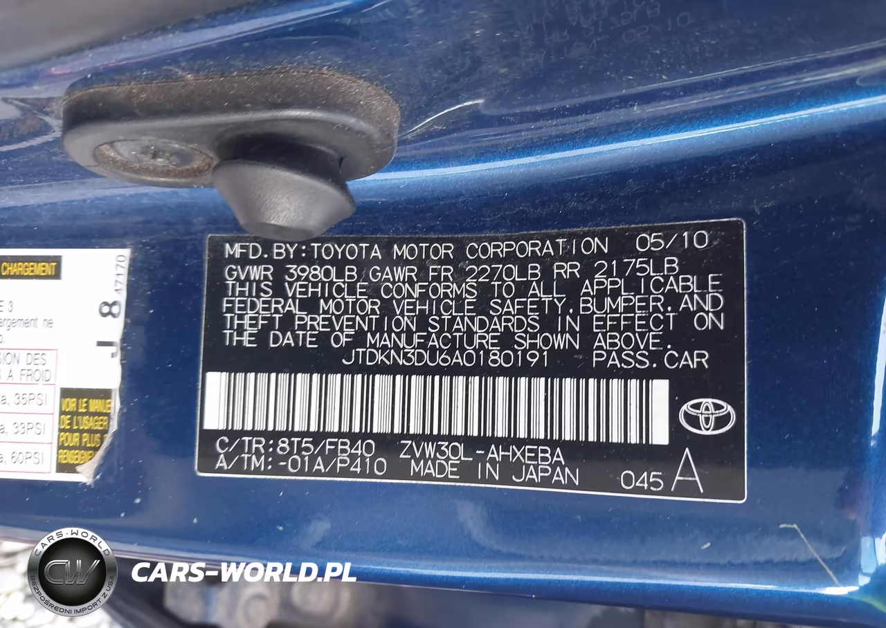 2010 Toyota Prius Iii VIN:JTDKN3DU6A0180191 - 9