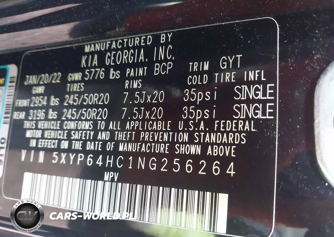 2022 Kia Telluride S VIN:5XYP64HC1NG256264 - 9