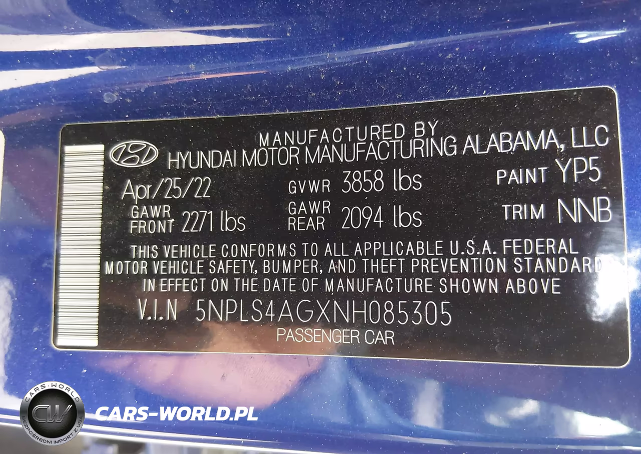2022 Hyundai Elantra Sel VIN:5NPLS4AGXNH085305 - 9