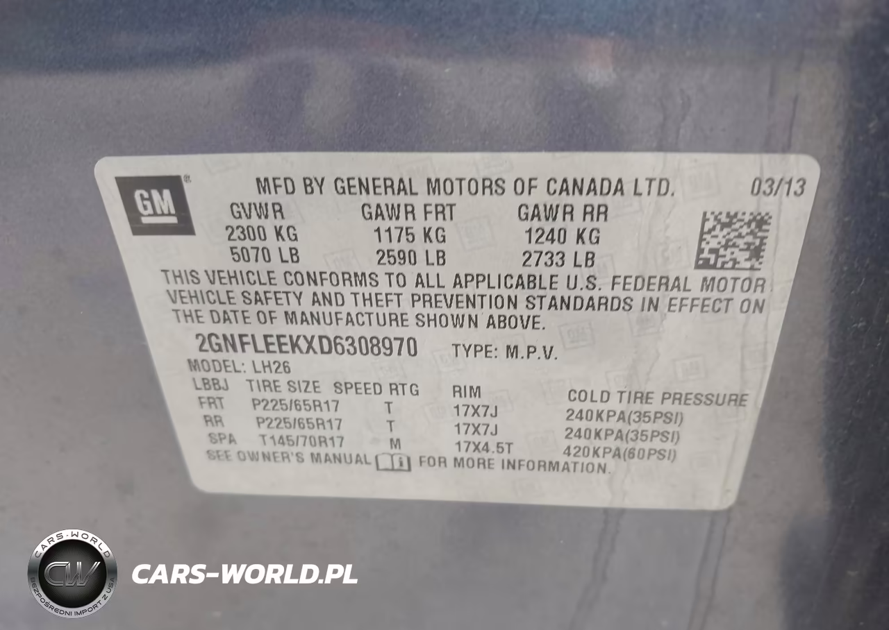 2013 Chevrolet Equinox Lt VIN:2GNFLEEKXD6308970 - 9