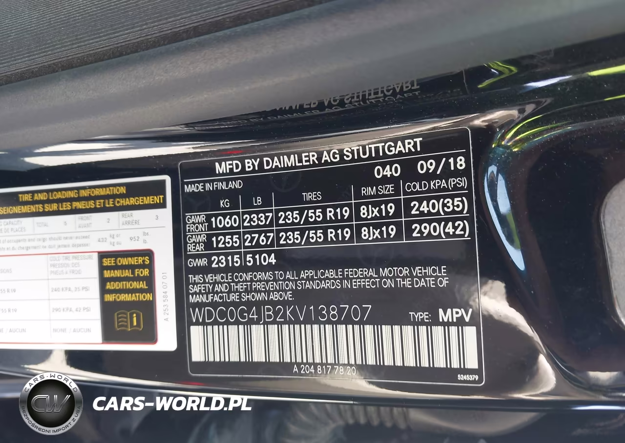 2019 Mercedes-Benz Glc 300 VIN:WDC0G4JB2KV138707 - 9