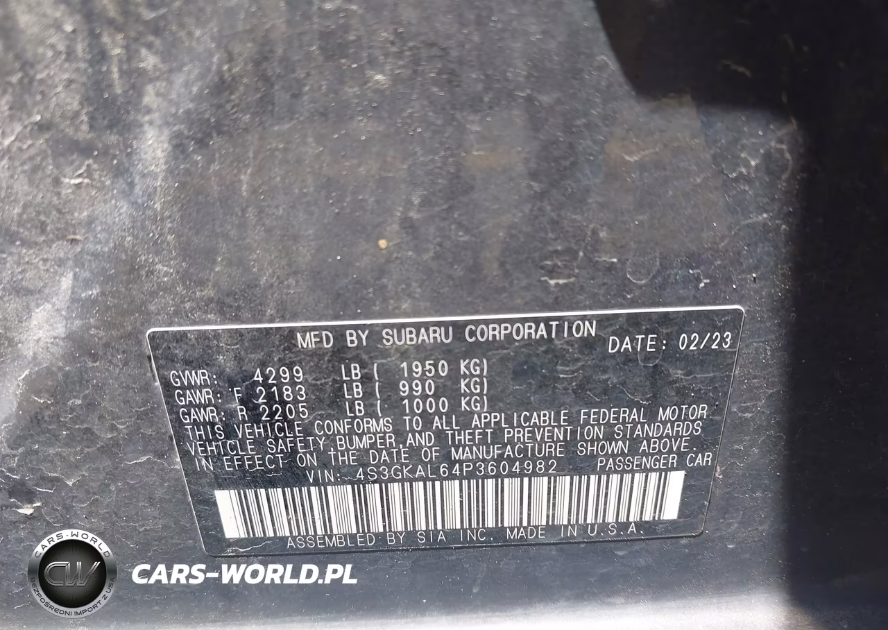 2023 Subaru Impreza Sport VIN:4S3GKAL64P3604982 - 9