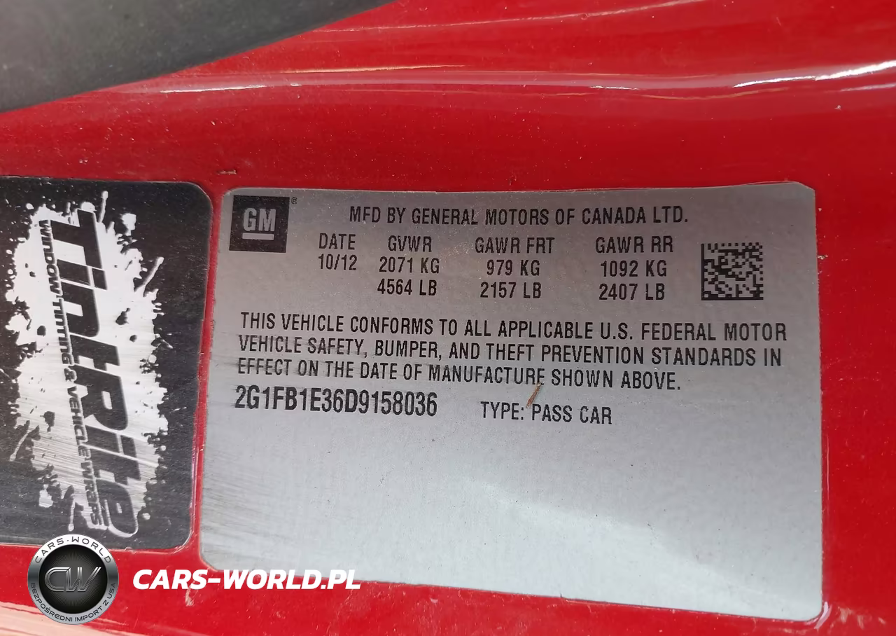 2013 Chevrolet Camaro 1Lt VIN:2G1FB1E36D9158036 - 9