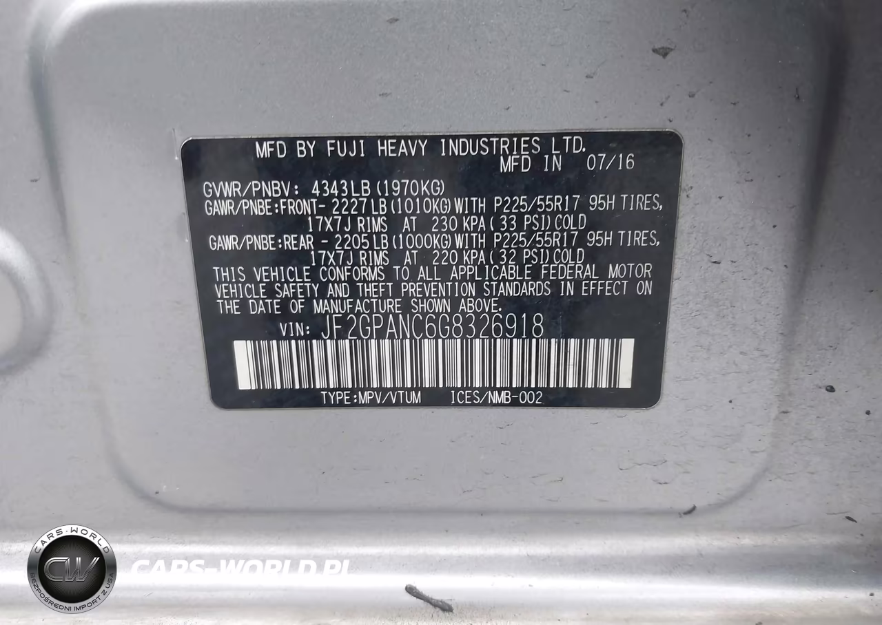 2016 Subaru Crosstrek 2.0I Limited VIN:JF2GPANC6G8326918 - 9