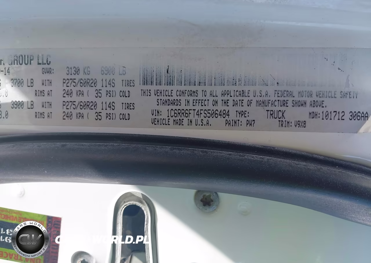 2015 Ram 1500 Express VIN:1C6RR6FT4FS506484 - 9