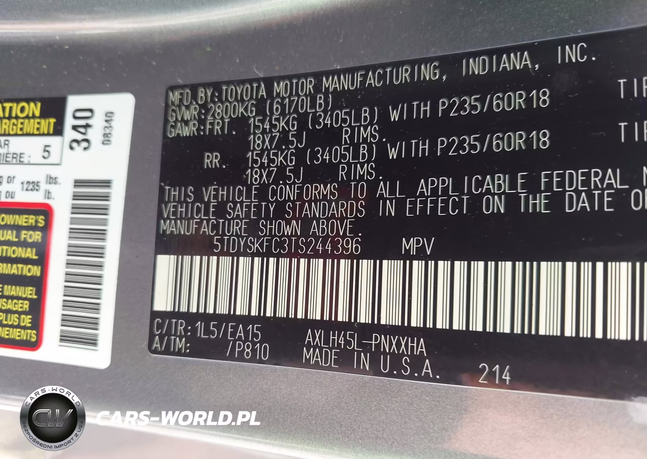 2026 Toyota Sienna Xle VIN:5TDYSKFC3TS244396 - 9