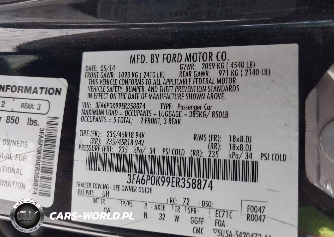 2014 Ford Fusion Titanium VIN:3FA6P0K99ER358874 - 9