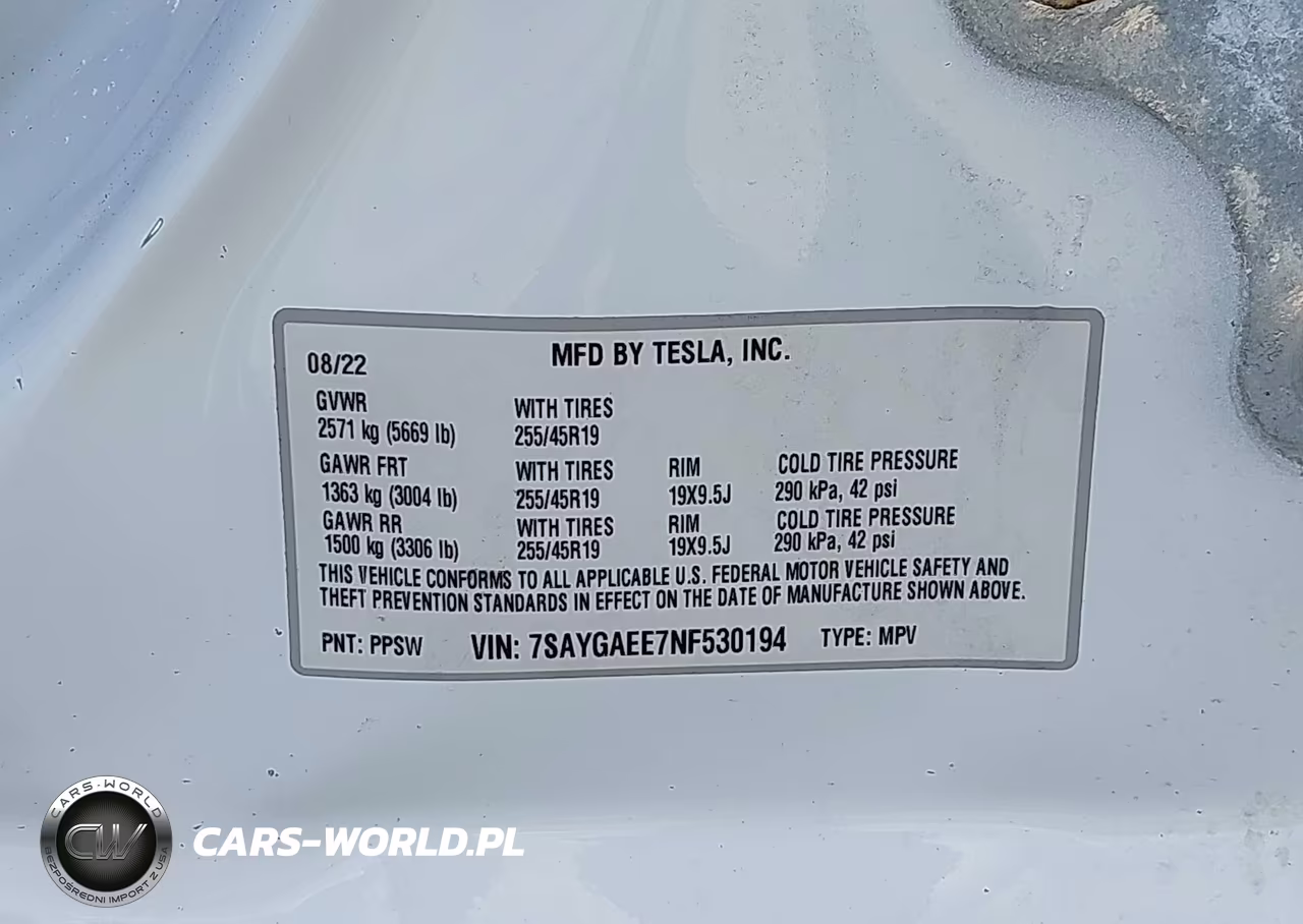 2022 Tesla Model Y Long Range Dual Motor All-Wheel Drive VIN:7SAYGAEE7NF530194 - 9