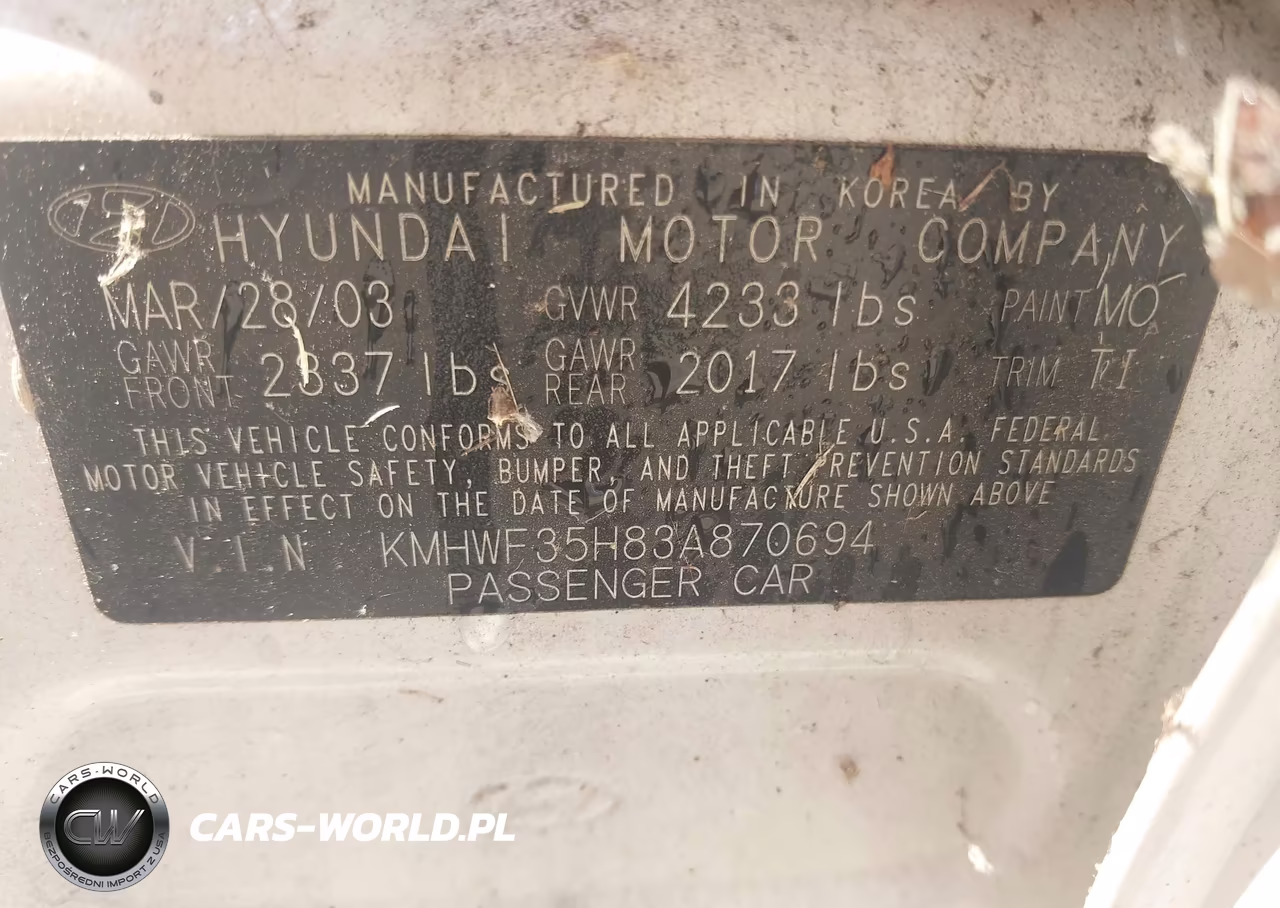 2003 Hyundai Sonata Gls-Lx VIN:KMHWF35H83A870694 - 9