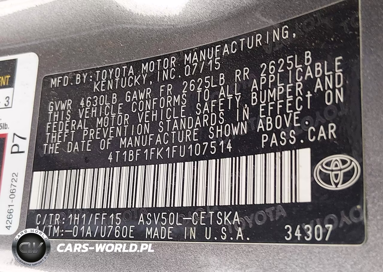 2015 Toyota Camry Se VIN:4T1BF1FK1FU107514 - 9