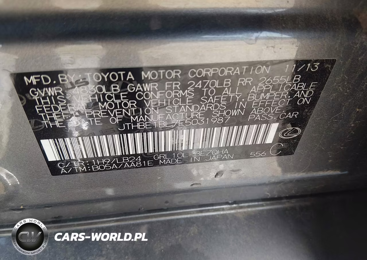 2014 Lexus Gs 350 VIN:JTHBE1BL7E5031987 - 9