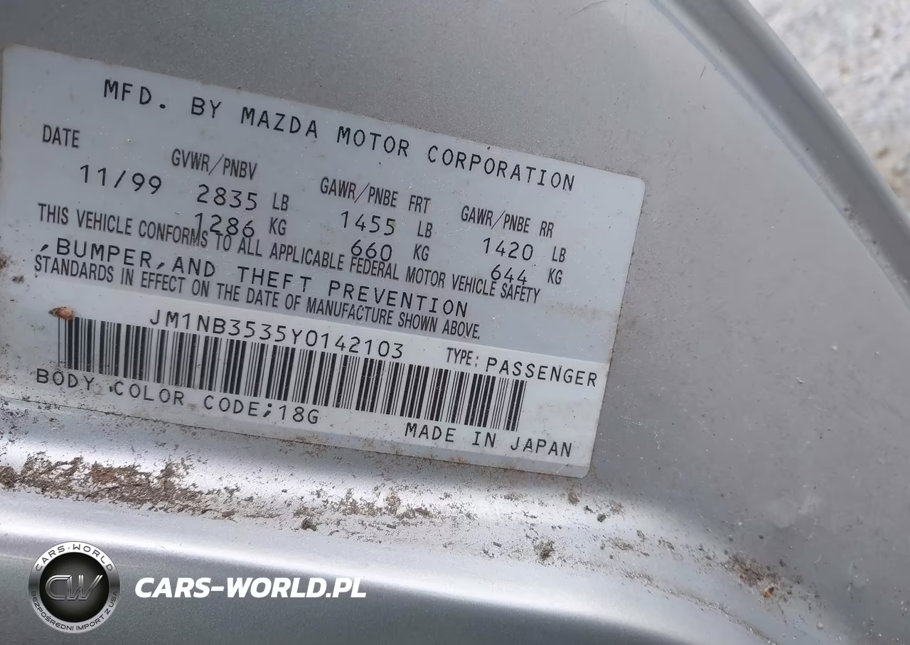 2000 Mazda Mx-5 Miata Ls-Special Edition VIN:JM1NB3535Y0142103 - 9