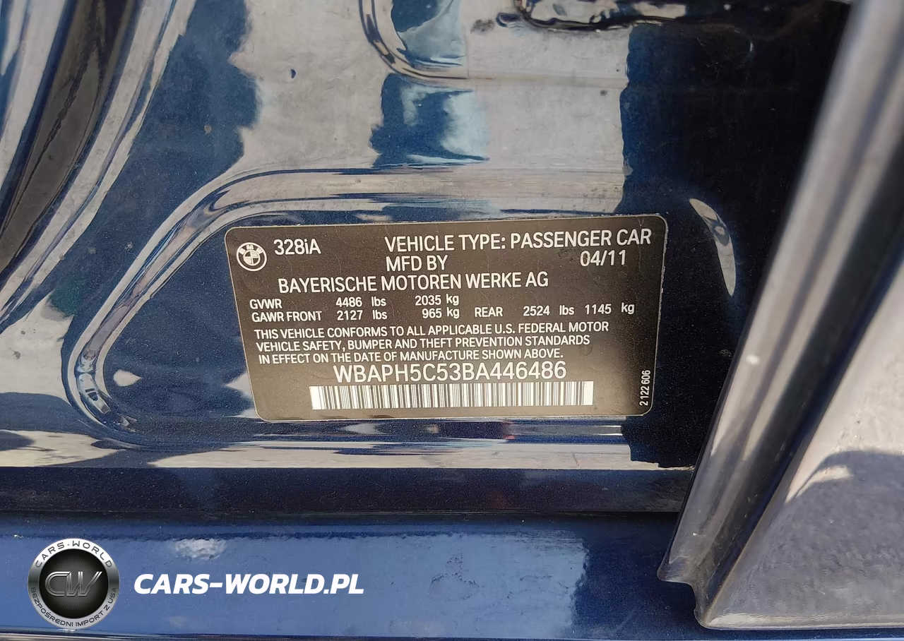2011 BMW 328I VIN:WBAPH5C53BA446486 - 9