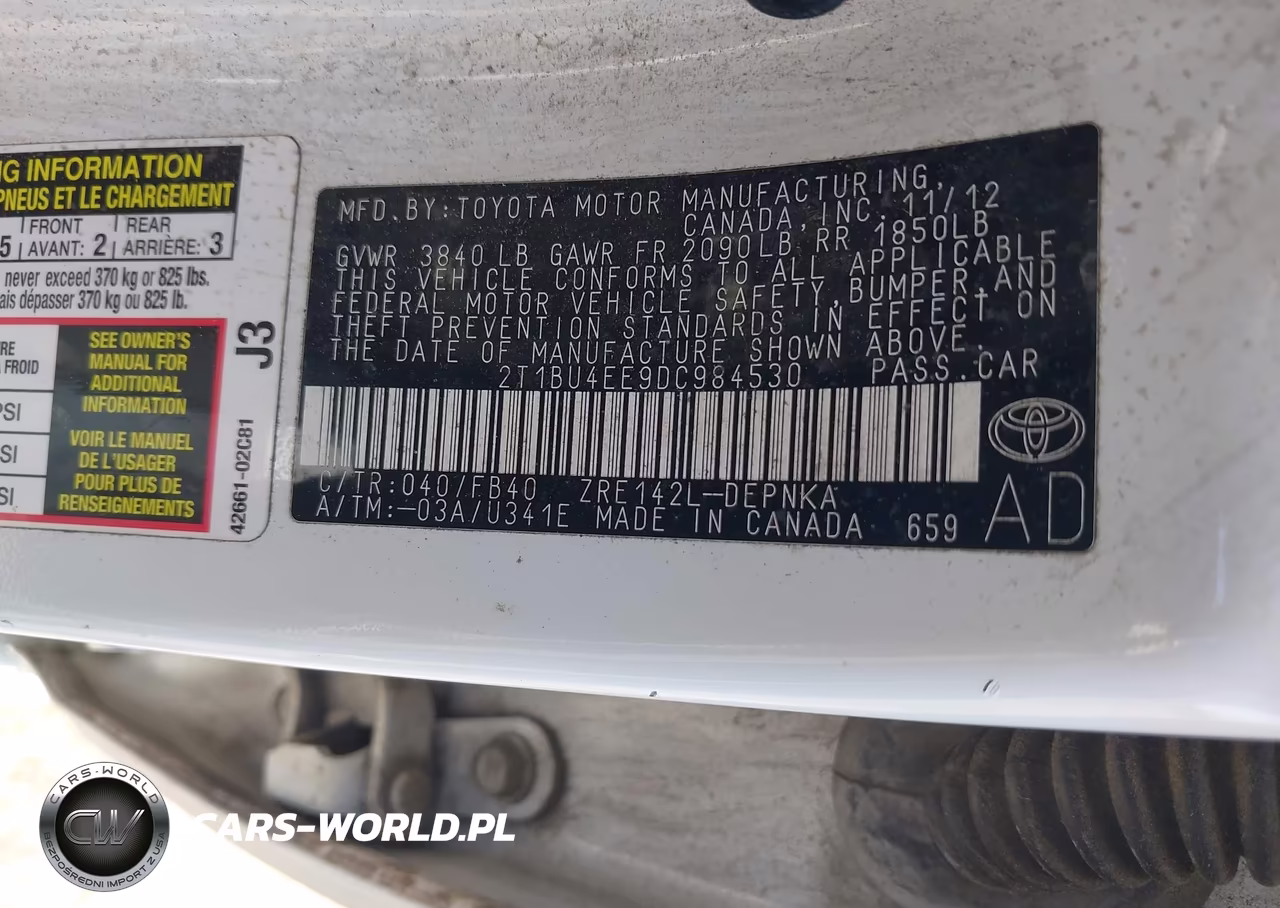 2013 Toyota Corolla Le VIN:2T1BU4EE9DC984530 - 9