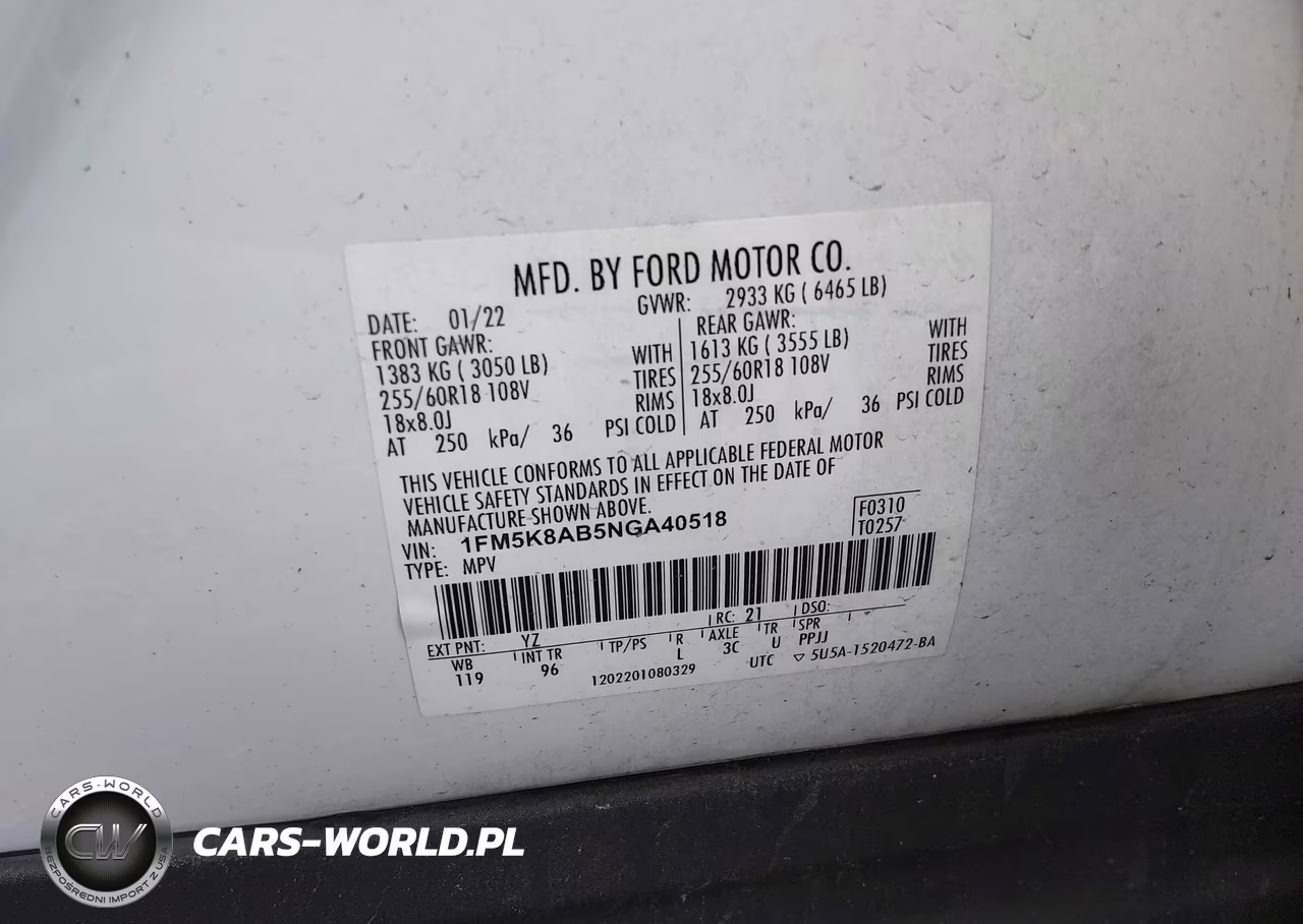 2022 Ford Police Interceptor Utility VIN:1FM5K8AB5NGA40518 - 9