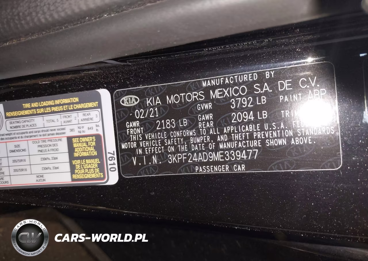 2021 Kia Forte Lxs VIN:3KPF24AD9ME339477 - 9