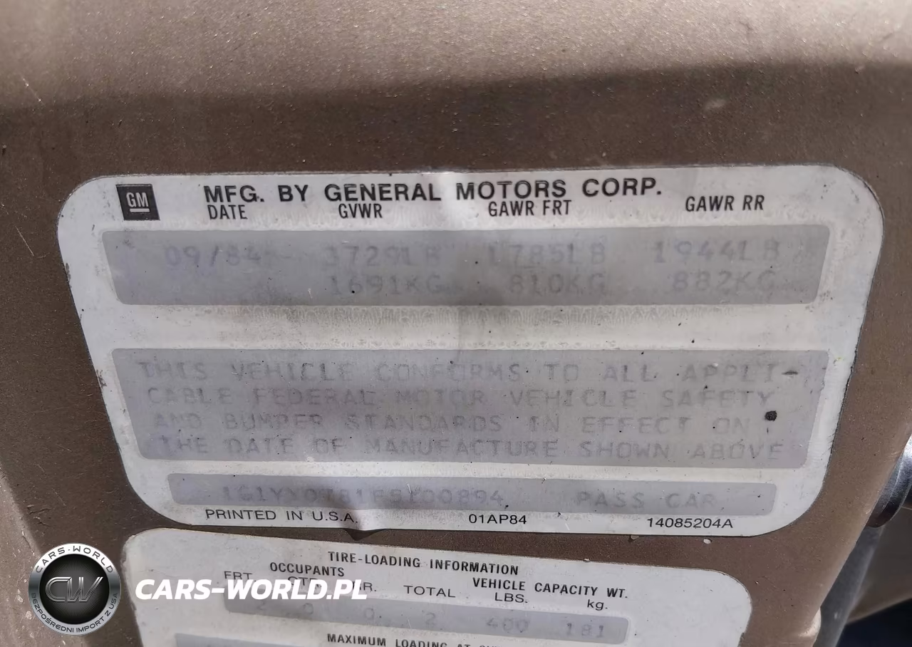 1985 Chevrolet Corvette VIN:1G1YY0781F5100894 - 9
