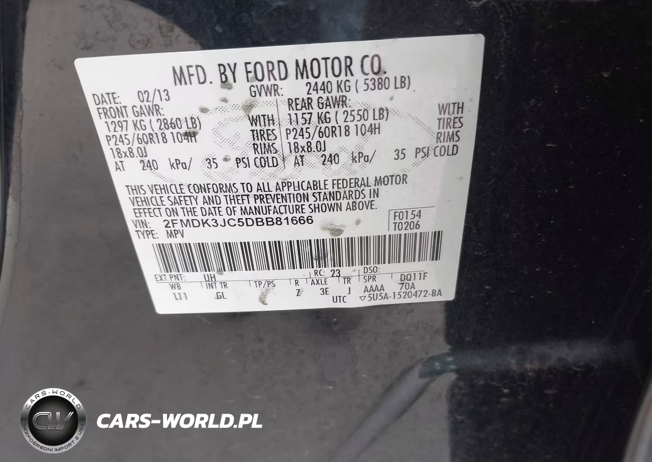 2013 Ford Edge Sel VIN:2FMDK3JC5DBB81666 - 9
