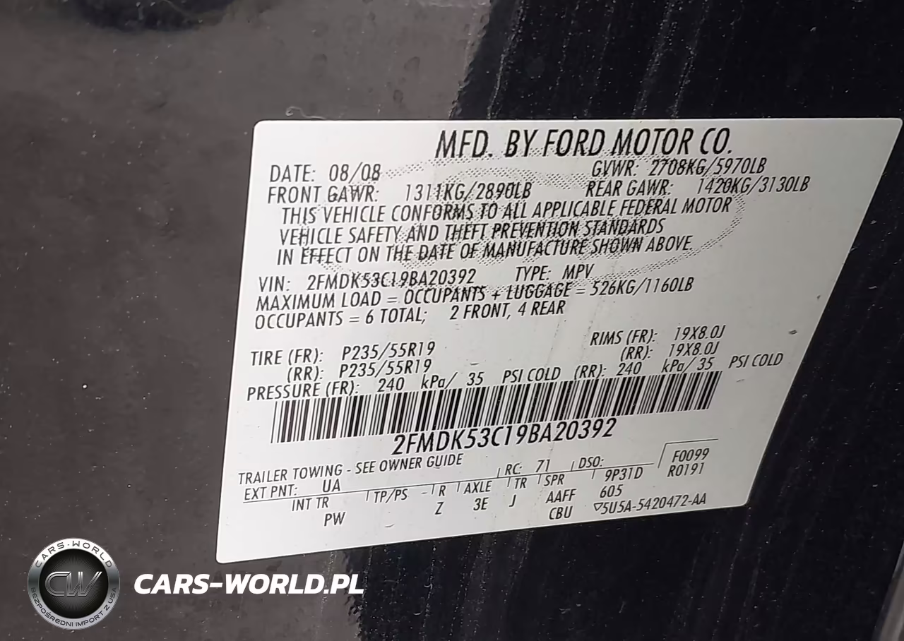 2009 Ford Flex Limited VIN:2FMDK53C19BA20392 - 9