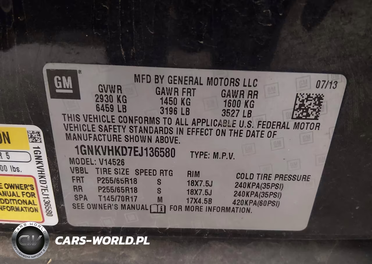 2014 Chevrolet Traverse 2Lt VIN:1GNKVHKD7EJ136580 - 9