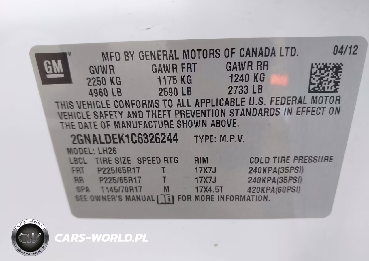 2012 Chevrolet Equinox Lt W-1Lt VIN:2GNALDEK1C6326244 - 9