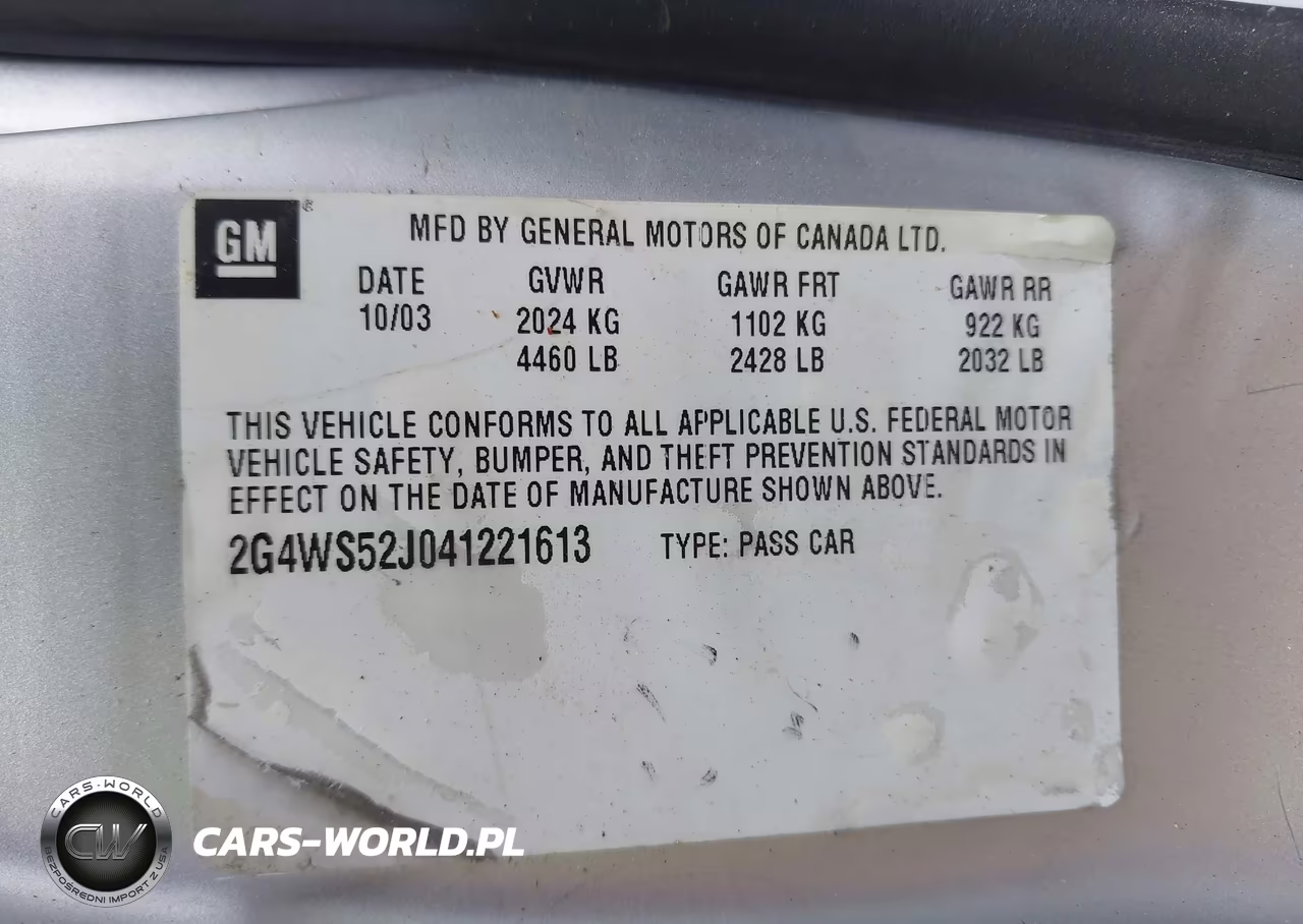 2004 Buick Century VIN:2G4WS52J041221613 - 9