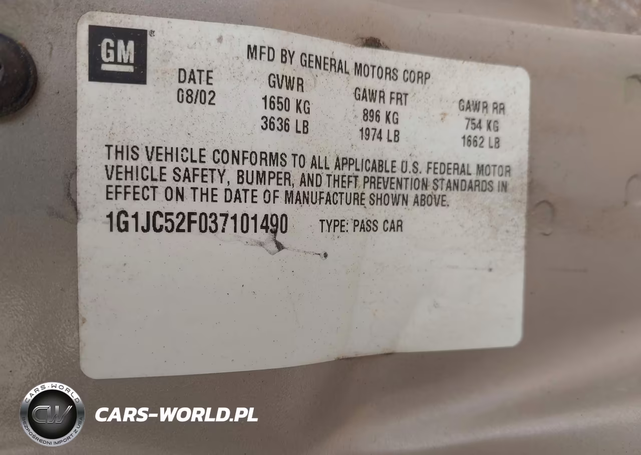 2003 Chevrolet Cavalier VIN:1G1JC52F037101490 - 9