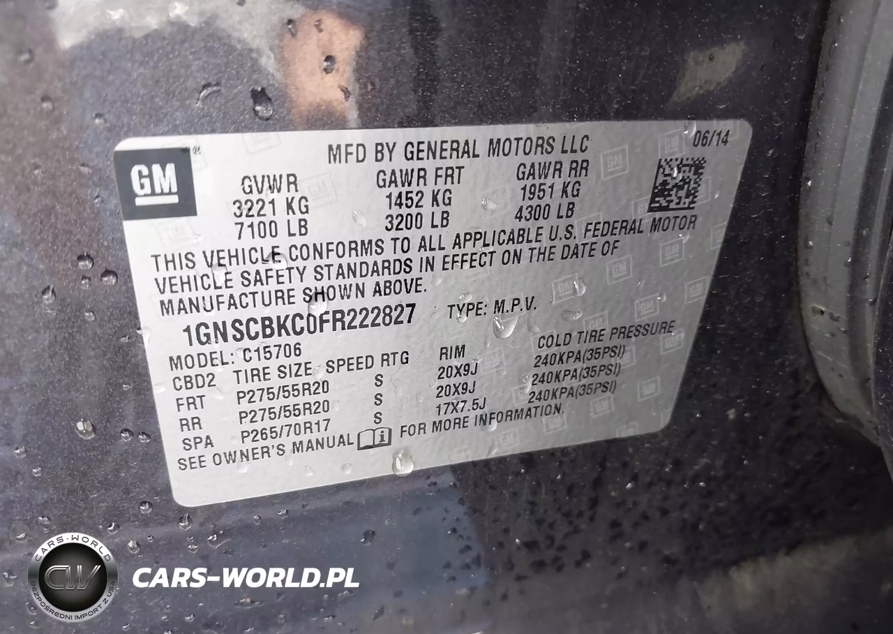 2015 Chevrolet Tahoe Lt VIN:1GNSCBKC0FR222827 - 9