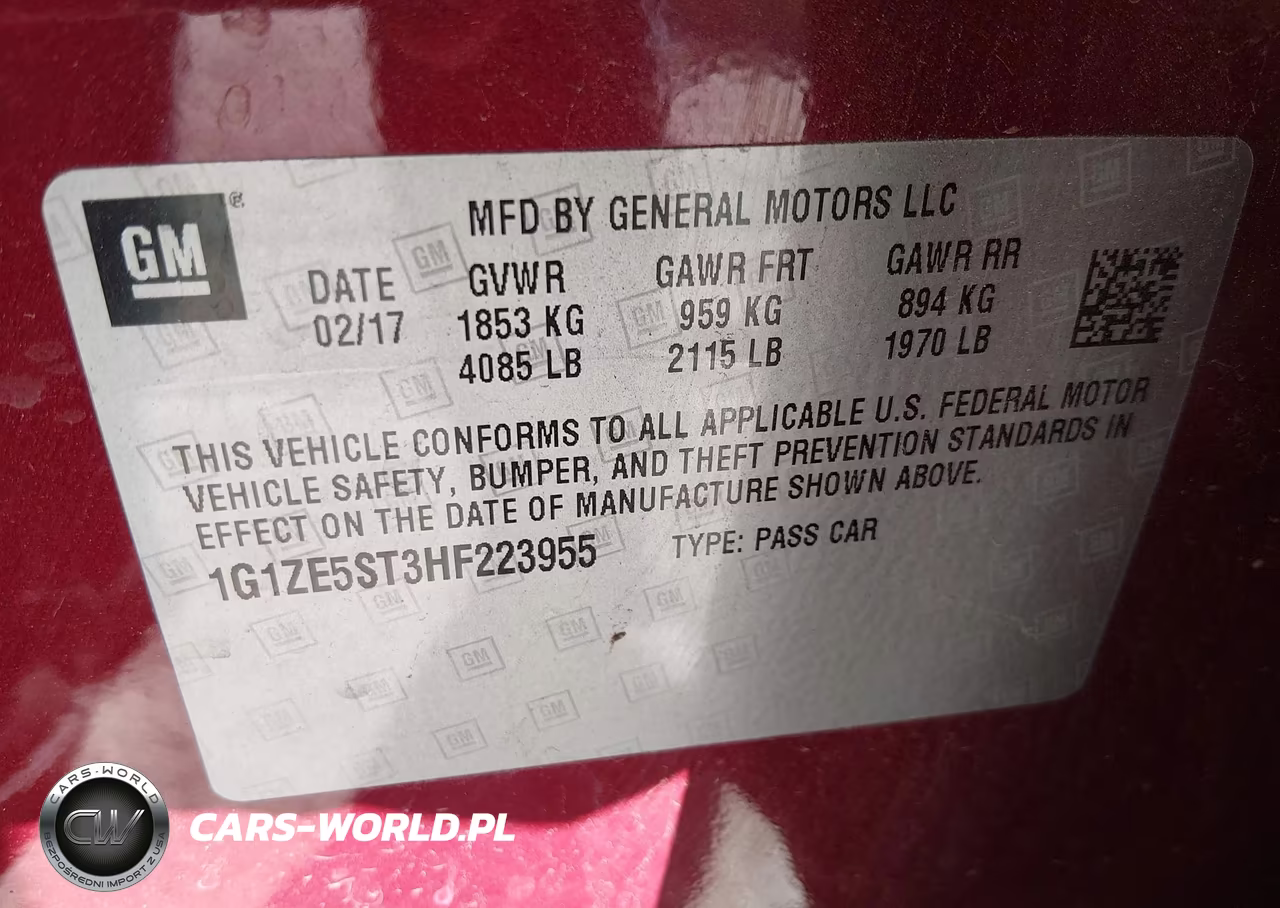 2017 Chevrolet Malibu 1Lt VIN:1G1ZE5ST3HF223955 - 9
