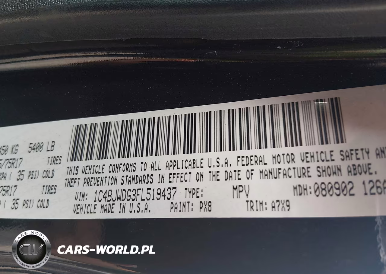 2015 Jeep Wrangler Unlimited Sport VIN:1C4BJWDG3FL519437 - 9