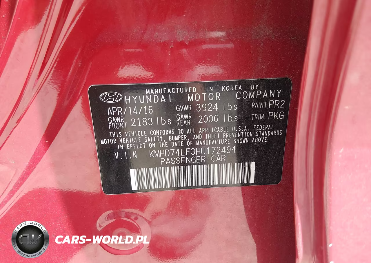 2017 Hyundai Elantra Se VIN:KMHD74LF3HU172494 - 9