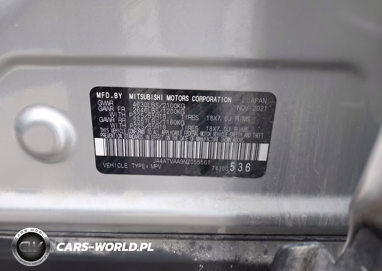 2022 Mitsubishi Eclipse Cross Le S-Awc VIN:JA4ATVAA9NZ055561 - 9