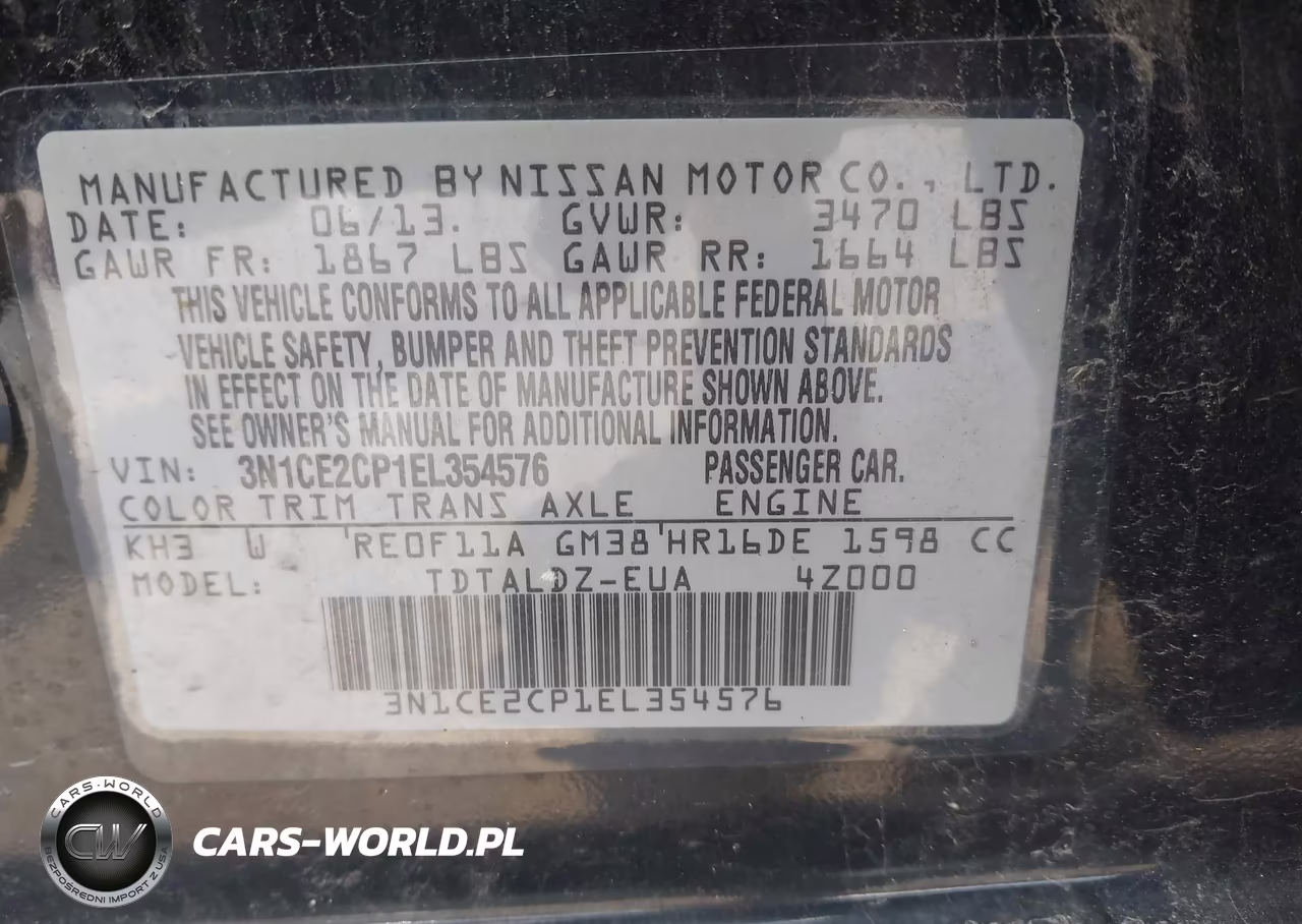 2014 Nissan Versa Note Sv VIN:3N1CE2CP1EL354576 - 9