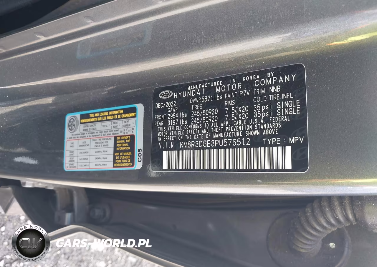 2023 Hyundai Palisade Xrt VIN:KM8R3DGE3PU576512 - 9