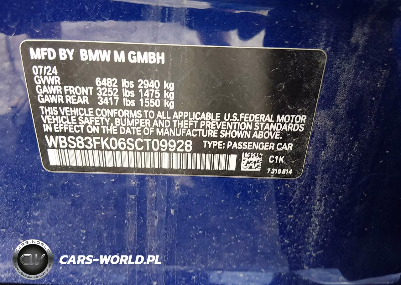 2025 BMW M5 VIN:WBS83FK06SCT09928 - 9