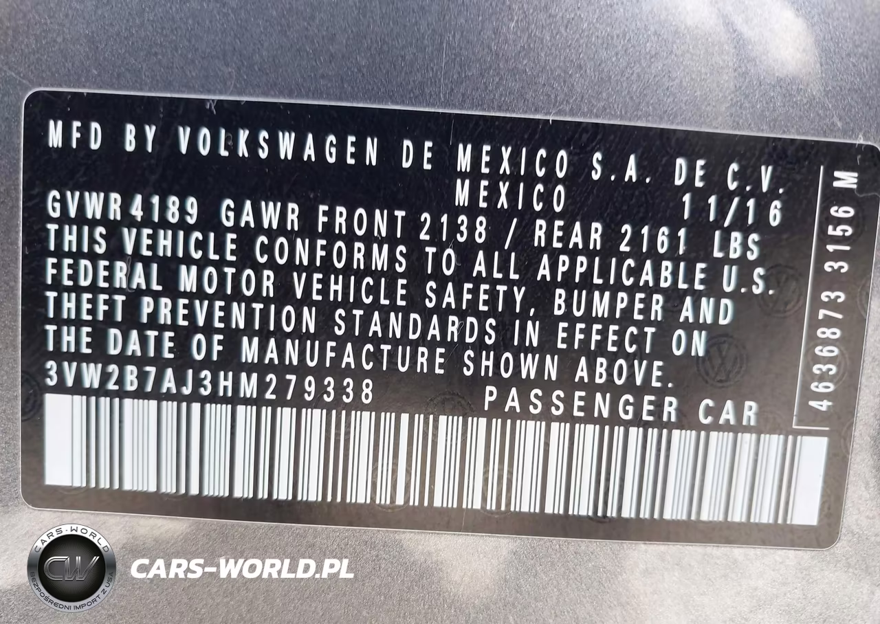 2017 Volkswagen Jetta 1.4T S VIN:3VW2B7AJ3HM279338 - 9