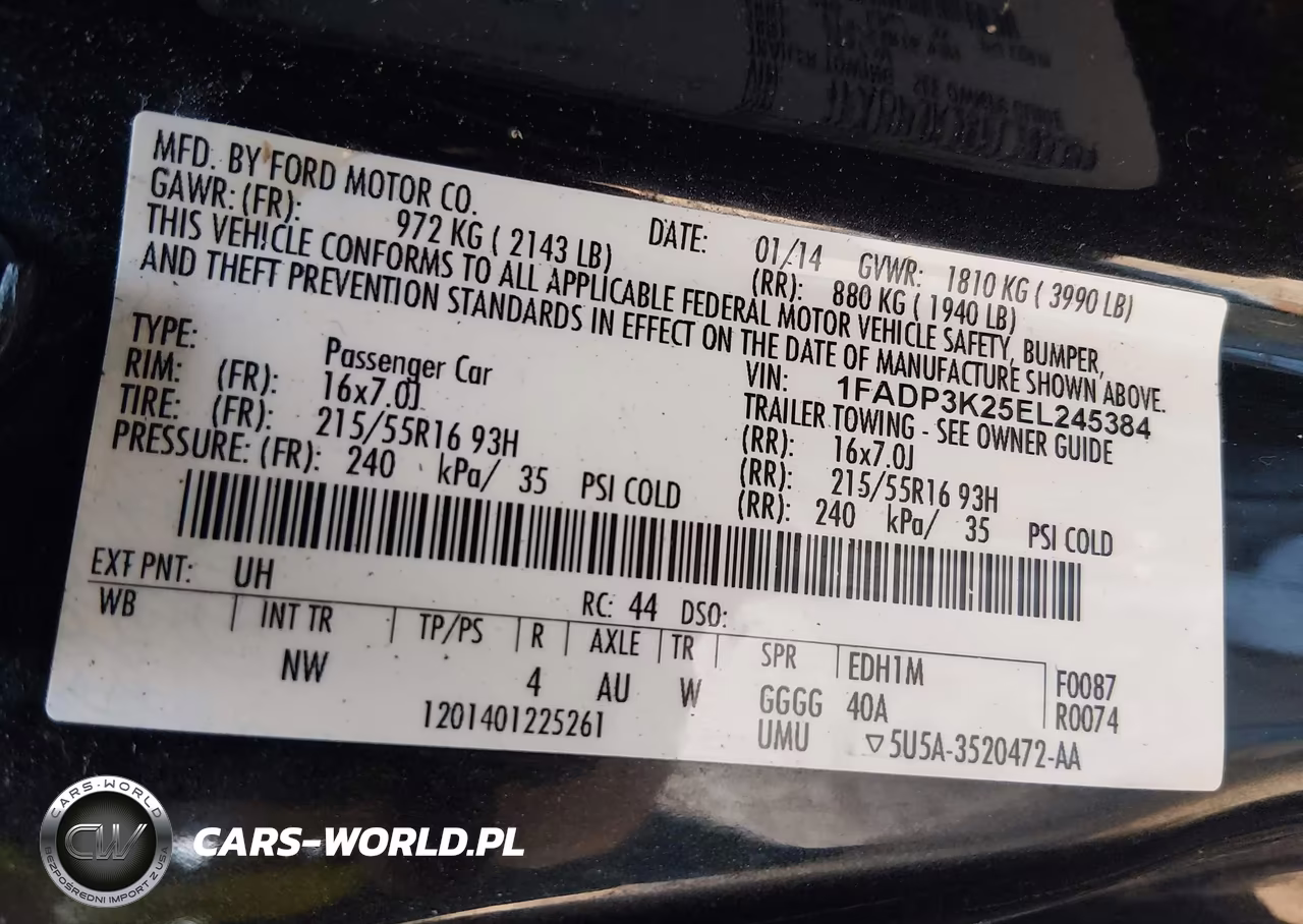 2014 Ford Focus Se VIN:1FADP3K25EL245384 - 9