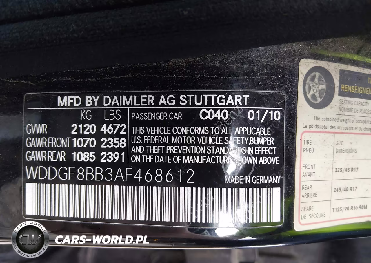 2010 Mercedes-Benz C 300 Luxury 4Matic-Sport 4Matic VIN:WDDGF8BB3AF468612 - 9
