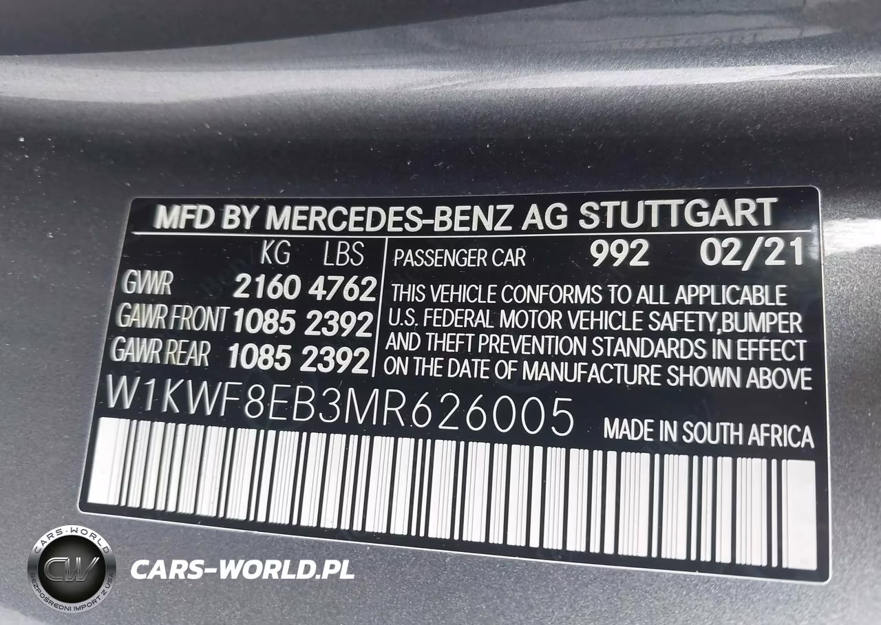 2021 Mercedes-Benz C 300 4Matic VIN:W1KWF8EB3MR626005 - 9