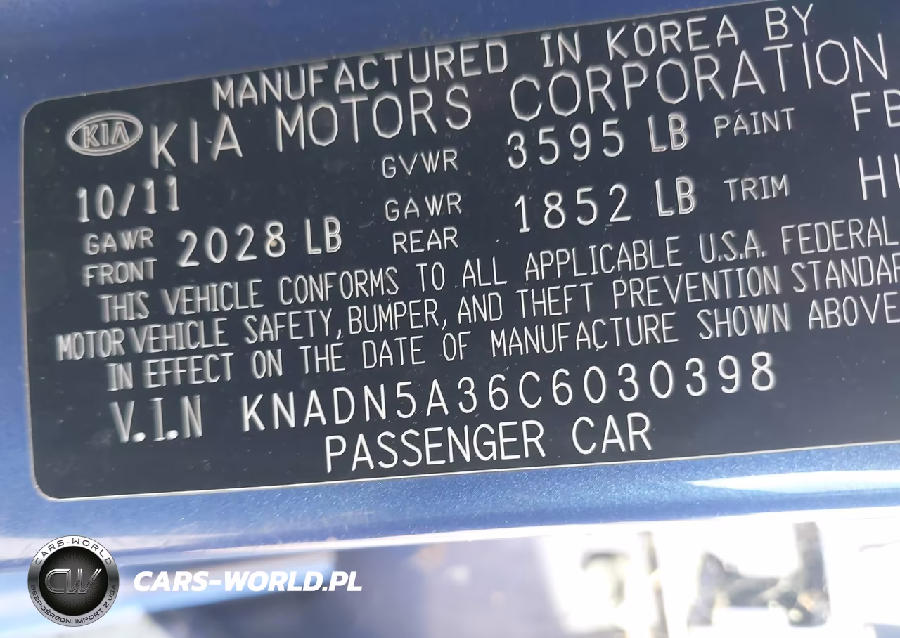 2012 Kia Rio5 Sx VIN:KNADN5A36C6030398 - 9