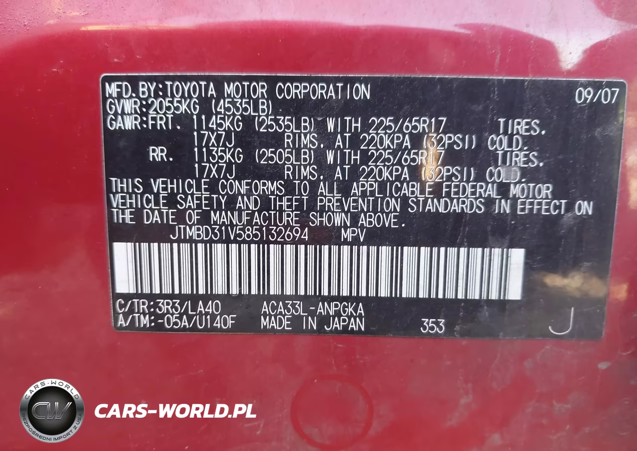 2008 Toyota Rav4 Limited VIN:JTMBD31V585132694 - 9