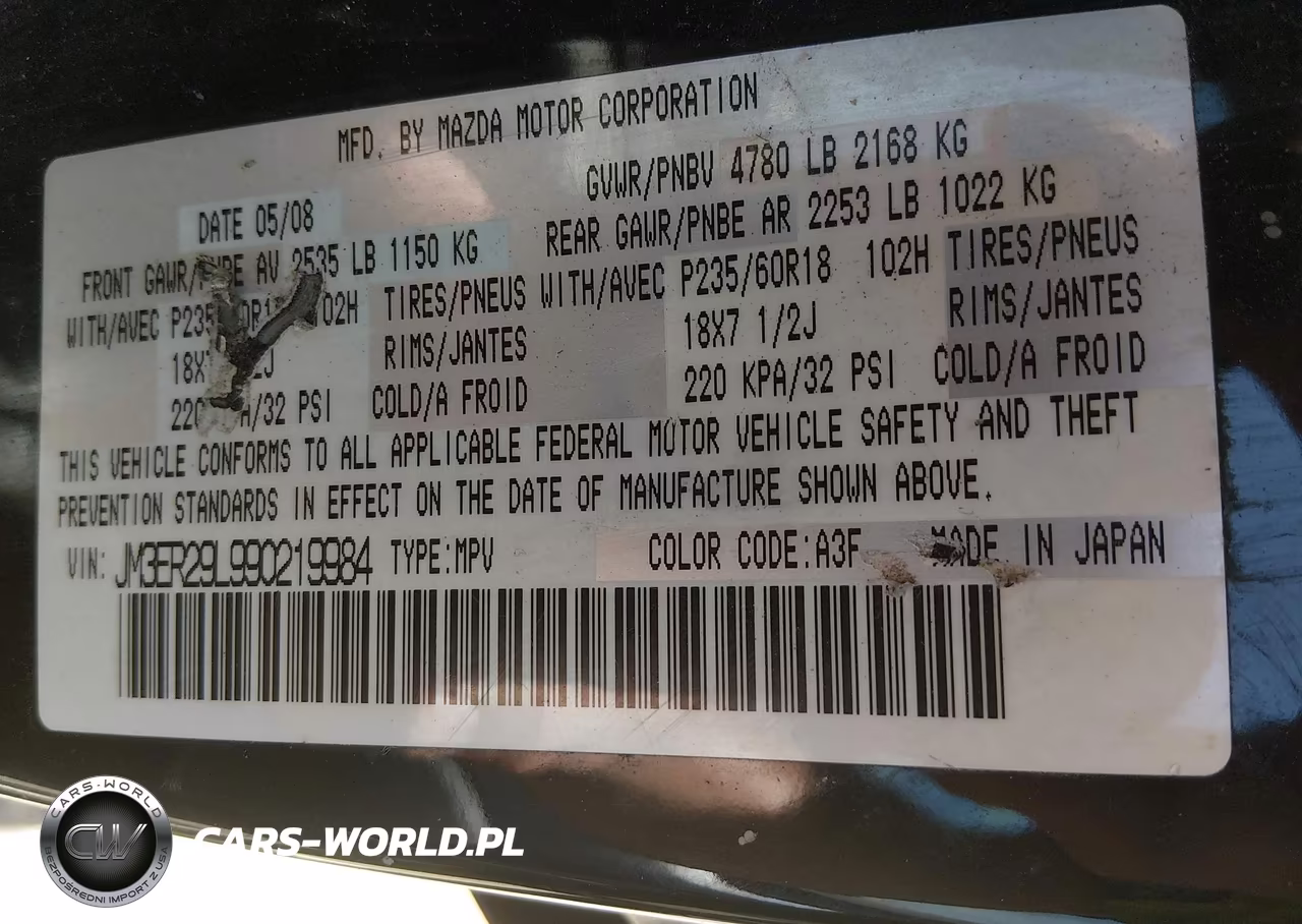 2009 Mazda Cx-7 Sport VIN:JM3ER29L990219984 - 9