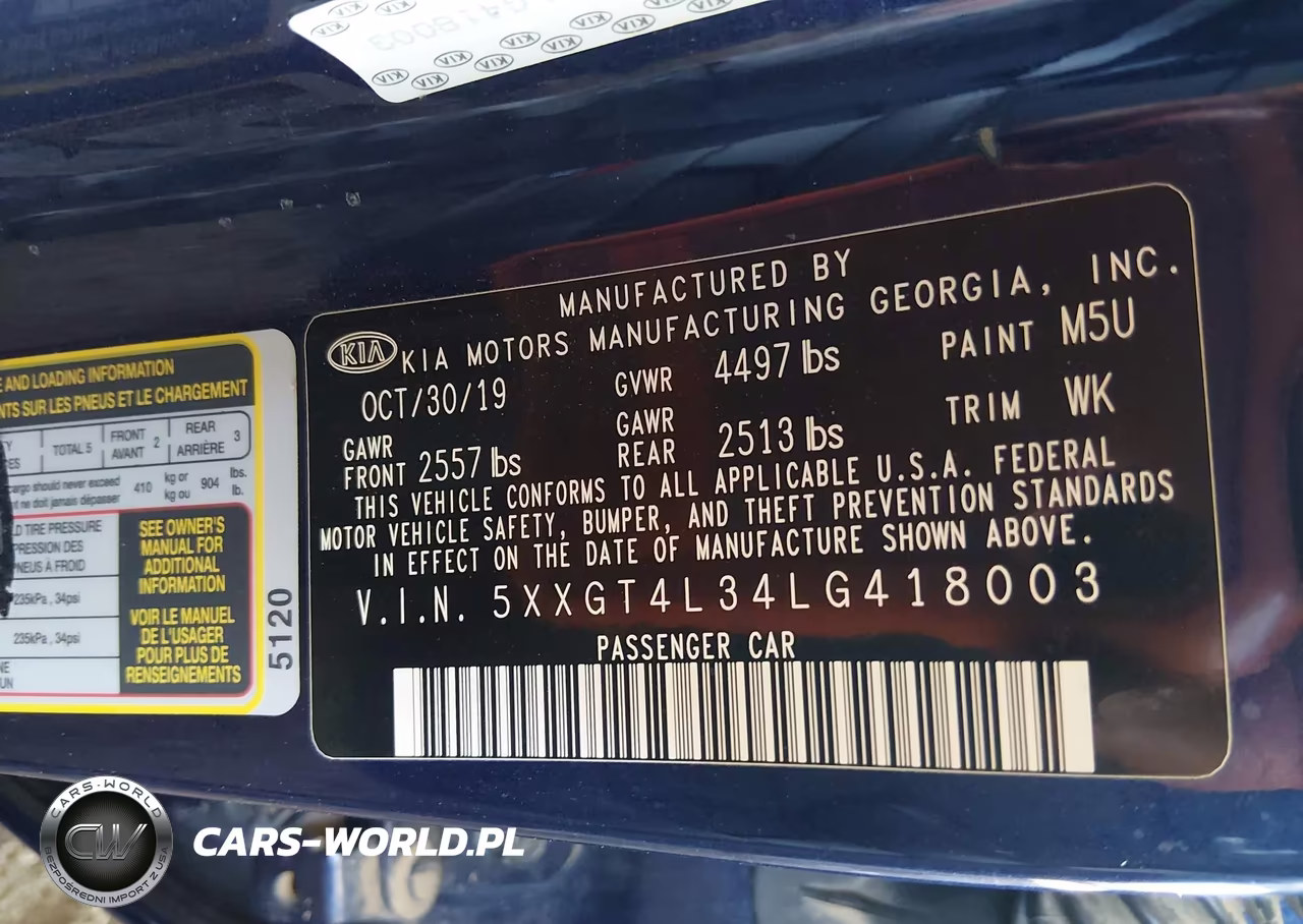 2020 Kia Optima Lx VIN:5XXGT4L34LG418003 - 9