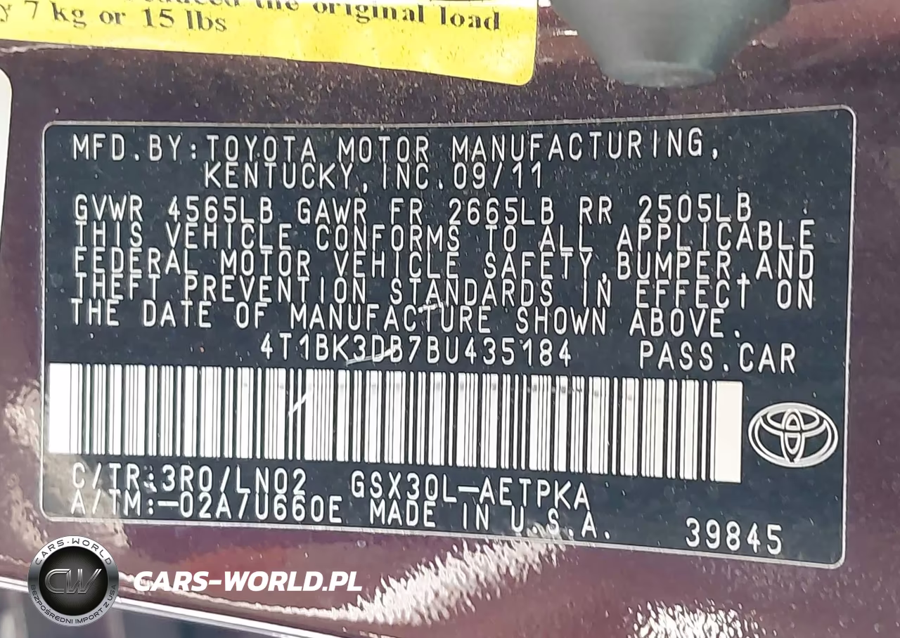 2011 Toyota Avalon Limited VIN:4T1BK3DB7BU435184 - 9