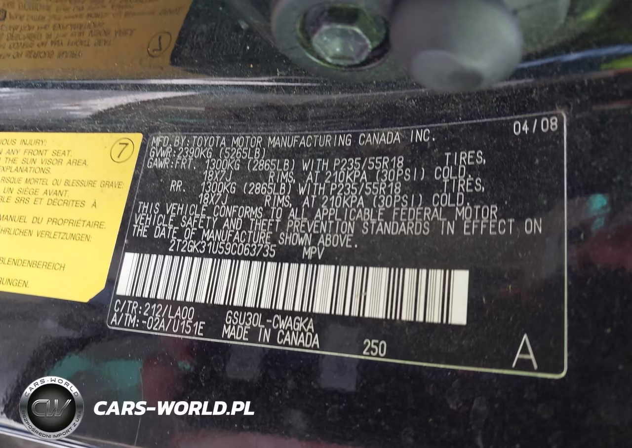 2009 Lexus Rx 350 VIN:2T2GK31U59C063735 - 9