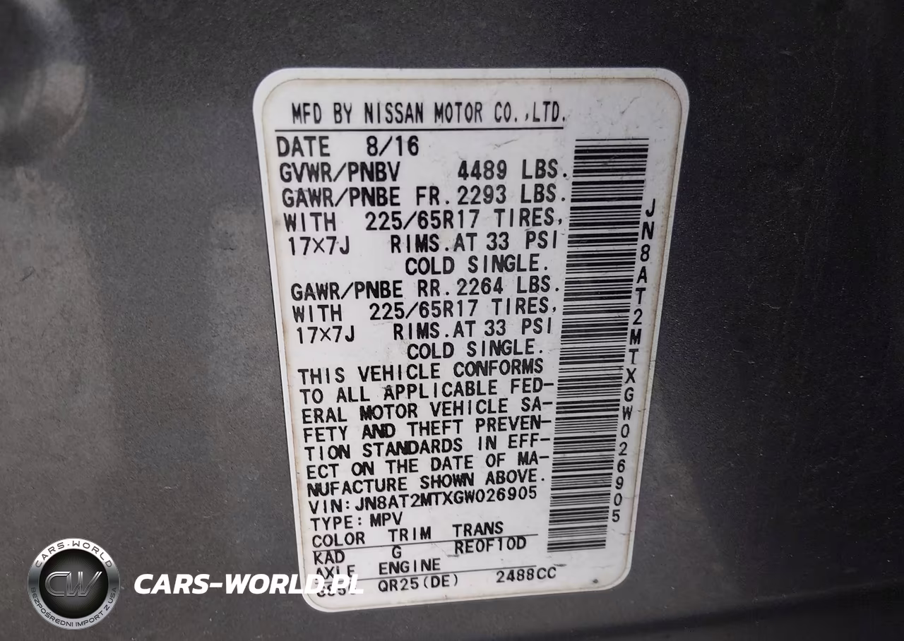 2016 Nissan Rogue S VIN:JN8AT2MTXGW026905 - 9
