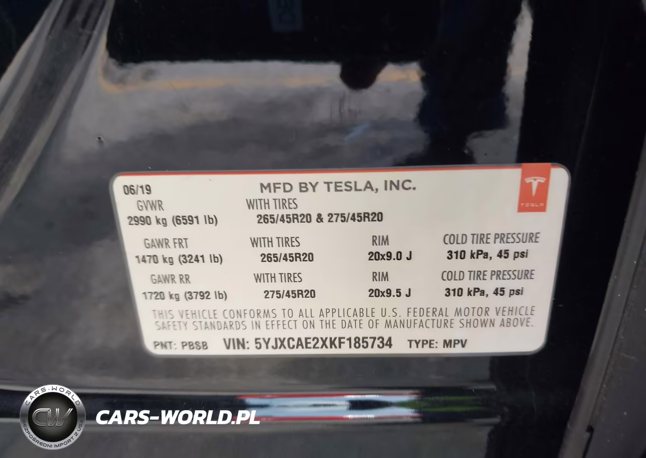 2019 Tesla Model X 100D-75D-Long Range VIN:5YJXCAE2XKF185734 - 9